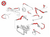 Radiator Coolant & Breather Silicone Hose Kit - Stoney Racing - Supra JZA80 NA - Diagram