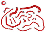 Radiator Coolant & Breather Silicone Hose Kit - Stoney Racing - Supra JZA80 NA - Red