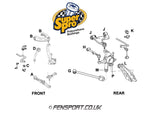 SuperPro - Rear Toe Control Arm Inner Bush Kit - IS200, RS200 & IS300 - SPF2786K