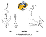 SuperPro - Rear Trailing Arm Bush Kit - MR-S ZZW30 - SPF2398K