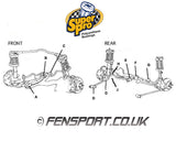 SuperPro - Front Wishbone - Rear bush kit - Celica AT200 & ST202 - SPF2742K